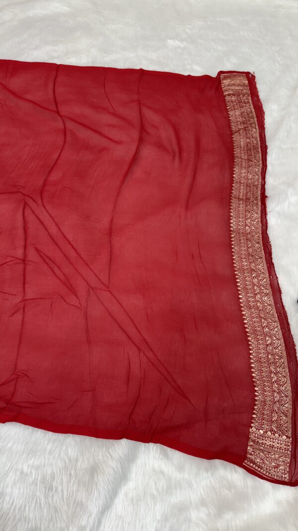 Khaddi Georgette Hand-Dye Saree - Image 3