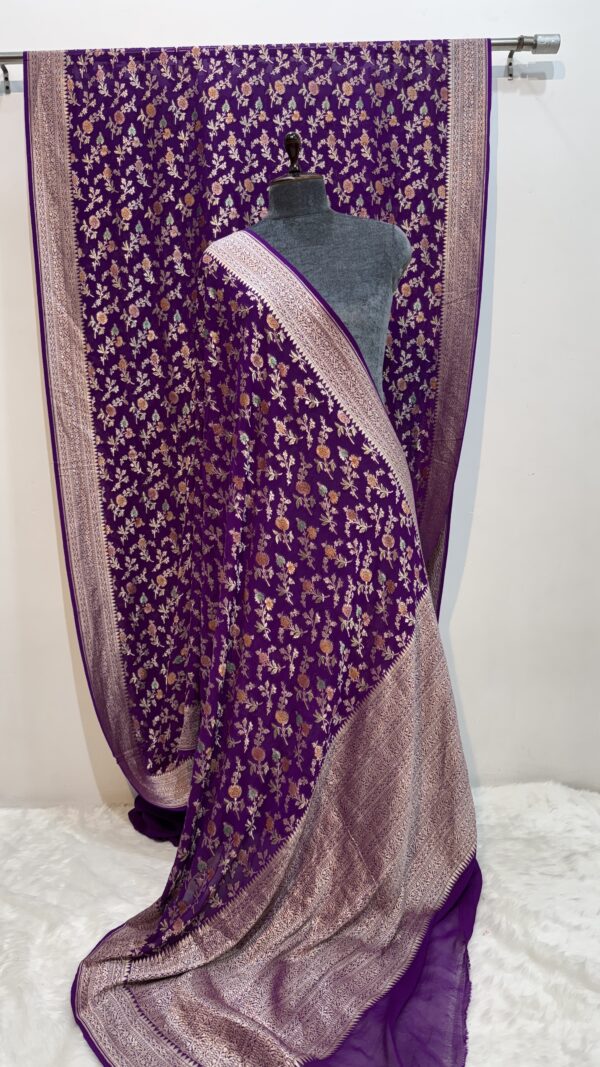Khaddi Georgette Hand-Dye Saree