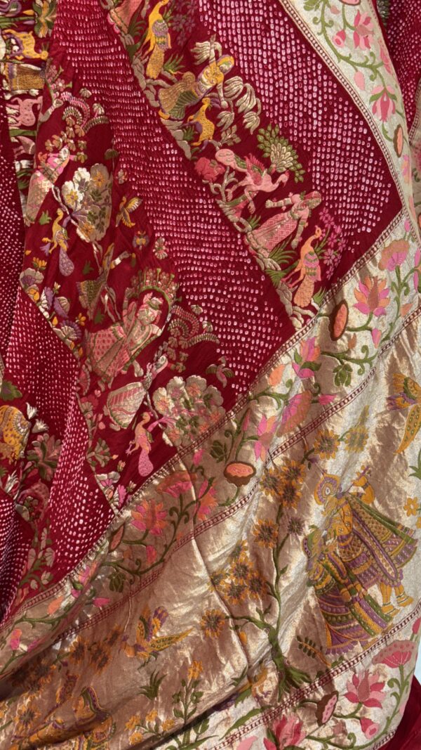Traditional Rai Bandhej with Intricate Patterns & Motifs - Image 2