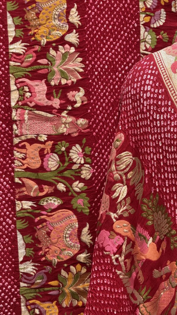 Traditional Rai Bandhej with Intricate Patterns & Motifs - Image 3