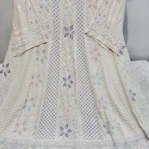 Lucknowi Anarkali chickenkari pal work